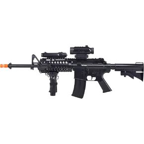 Fire Power SOFT AIR USA F4D AEG Electric Airsoft Rifle with Flashlight and Laser, Black, 200 FPS in Kuwait