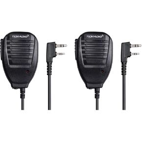 TIDRADIO Speaker Microphone Police Walkie Talkie Mic Accessories for Ham GMRS FRS Radio UV-5R Mini 5RM UV-32 DM-32 F8HP UV-21R UV-5G Plus BF-888S GM-15 PRO UV-82 K5Plus TD-V2 TD-H8 TD-H3 Plus -2 Pack in Saudi Arabia