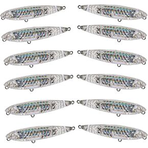 Blank Fishing Lures Kit Unpainted Jerkbaits Blank Lure Bodies Fishing Floating Laser Minnow with Holographic Insert Hard Lure Body 7.5cm/7g in Saudi Arabia