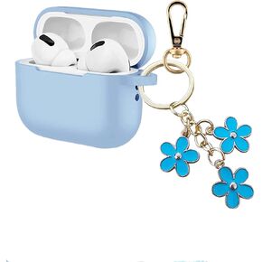 Case for Airpods Pro 2nd Generation Case,Cute Case for Airpods Pro 2 Cases Cover Women Silicone case for iPod Pro 2 Earbuds Wireless Charging Case Girl Keychain for Apple Airpod Gen Pro 2 (Blue) in Kuwait