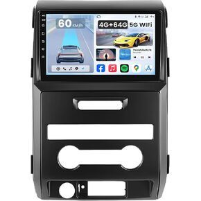 Car Radio for Ford F150 2009-2014: Upgrade 9 inch 1280x800 HD Touchscreen Stereo with Wireless Carplay Android Auto 5G WiFi GPS Navigation Bluetooth FM Mirror Link, Free Backup Camera in Saudi Arabia