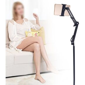 360° Rotating Phone Tablet Stand Floor, Adjustable Tablet Mobile Holder, Height Adjustable Cell Phone Stand Book Holder Compatible with iPhone iPad Pro Air Mini Samsung Tab, Kindle in Saudi Arabia