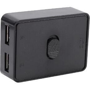 USB 3.0 Switch 2 in 1 Out,Single Click Press Switch Mode, Plug and Play, High Speed USB Printer Sharer Compatible with Wins & OS X etc for Home Office - Black in Saudi Arabia