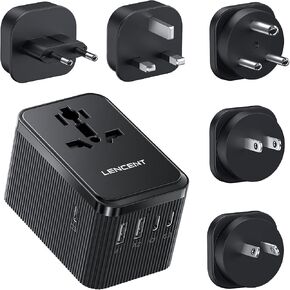LENCENT 45W Universal Travel Adapter Kit, Worldwide Adapter Type D/G/C/I/A in Kuwait