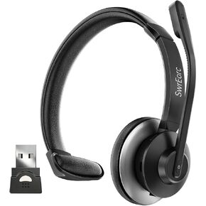 Bluetooth Headset, Wireless Headset with Mic for Work, Advanced AI Noise Cancelling Microphone (Clear Calls & Mic Mute), Bluetooth 5.3, USB Dongle, Headphones with Mic, for PC/Zoom/Office in Kuwait