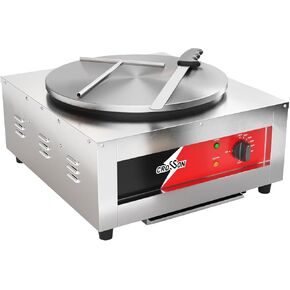 CROSSON Commercial Electric Crepe Maker, 16-Inch Large Cooking Plate 1800W ETL Certified, Stainless Steel Pancake Griddle with Accessories Storage & Metal Spatula/Spreader in Saudi Arabia