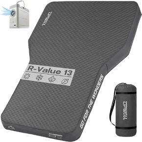 UPWELL Self Inflating Sleeping Pad Truck Camping Thick Mattress for Tesla Model Y Solid Foam 4 Season Car Bed Mattress Portable Roll Up Bed Grey，with air Pump in Kuwait