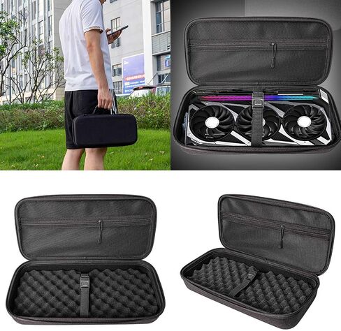 Graphics Card Hard Case with Handle Shockproof GPU Travel Bag, Scratch-Resistant Protective Storage for Series in Kuwait