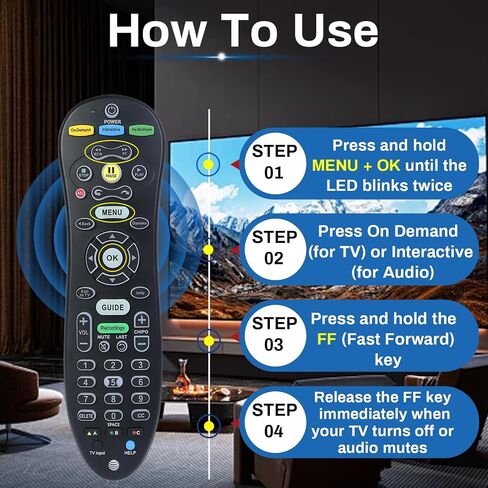 S30 Remote Compatible with AT&T U-Verse Receiver, Replace S30-S1B in Kuwait
