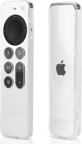 Full Button Protective Case, Honeycomb Anti-Slip Shockproof TPU Soft Cover Compatible with 2021 2nd Gen / 2022 3rd Gen Apple TV Siri Remote (Clear) in Kuwait