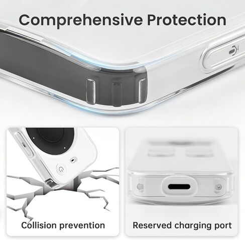 Full Button Protective Case, Honeycomb Anti-Slip Shockproof TPU Soft Cover Compatible with 2021 2nd Gen / 2022 3rd Gen Apple TV Siri Remote (Clear) in Kuwait