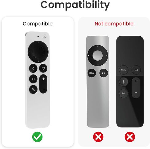 Full Button Protective Case, Honeycomb Anti-Slip Shockproof TPU Soft Cover Compatible with 2021 2nd Gen / 2022 3rd Gen Apple TV Siri Remote (Clear) in Kuwait
