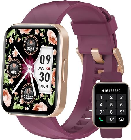 Smart Watch for Women, Answer/Make Calls, for iPhone/Android Phone Purple in Saudi Arabia
