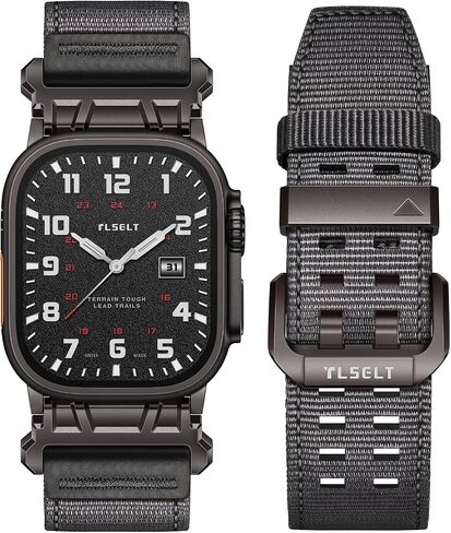 Rugged Nylon Band for Apple Watch Ultra, SE, Series, Men Sport iwatch Strap in Saudi Arabia