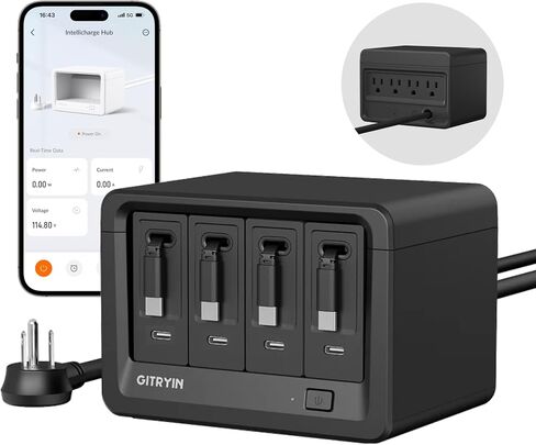 Gitryin 12-in-1 Desktop Charging Station, App Remote Control, 160W Charger in Kuwait