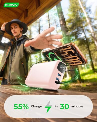 OHOVIV Portable Charger Power Bank 50000mAh,PD 22.5W Battery Pack in Kuwait
