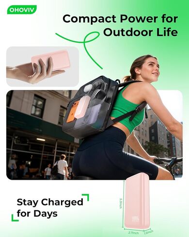 OHOVIV Portable Charger Power Bank 50000mAh,PD 22.5W Battery Pack in Kuwait