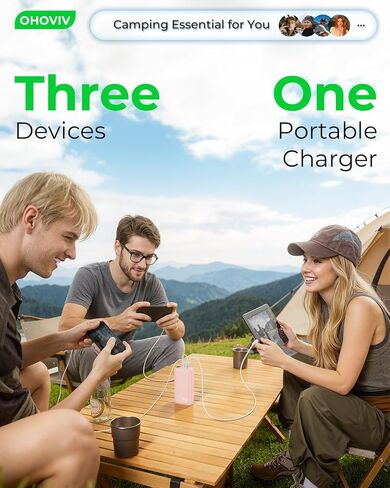 OHOVIV Portable Charger Power Bank 50000mAh,PD 22.5W Battery Pack in Kuwait