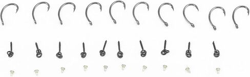 30Pcs Carp Fishing, Carp Hooks, Carp Fishing Rig Hook Bait Stoppers Bait Screws Terminal Tackle in Saudi Arabia