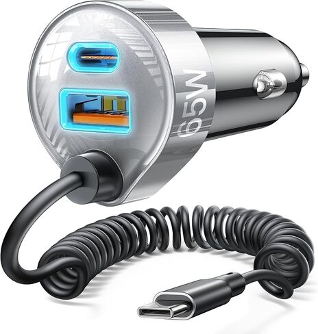 LISEN 65W for iPhone 17 Pro Max Car Charger USB C Fast Charging,Super Fast iPhone 16/17 Pro Car Charger Type C Adapter Fit iPhone 17 Air ProMax Plus/16/15, Samsung Galaxy S25/24,Sliver, 36 inch in Kuwait