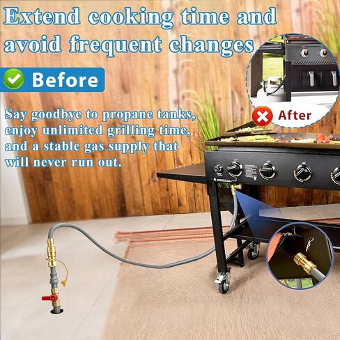 10FT Natural Gas Conversion Kit For Blackstone Grill 28" 36" Griddle in Kuwait
