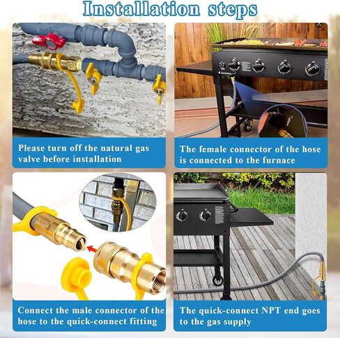 10FT Natural Gas Conversion Kit For Blackstone Grill 28" 36" Griddle in Kuwait