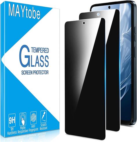 MAYtobe [2-Pack Privacy Screen Protector for Motorola Moto G 2026 / Moto G Play 2026 Tempered Glass, Anti Spy, No Bubbles, Anti Scratch, Easy to Install in Saudi Arabia