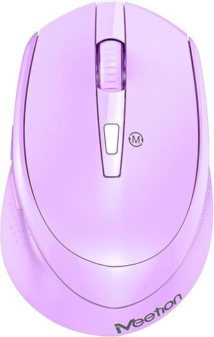 MEETION Wireless Ergonomic Mouse, Bluetooth 2.4G Connection, Pink in Saudi Arabia