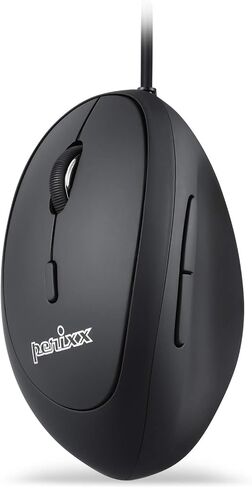 Perixx PERIMICE-519L Wired Portable Vertical USB Mouse, Mini Size for Laptops Computer, Left Handed Design (11705) in Saudi Arabia