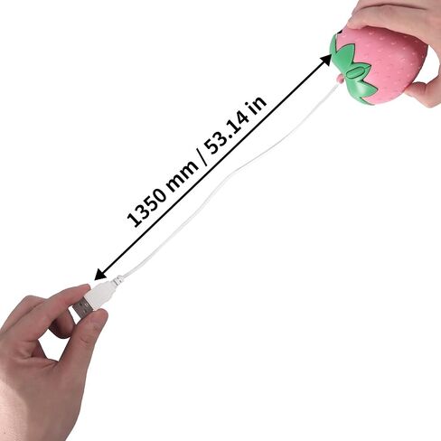 YOCUNKER Wired Mouse Strawberry Shape Corded 3-Button 1200DPI Optical USB Computer Mouse with 4.4FT Cord for Laptop, Chromebook, PC, Desktop, Mac, Notebook (Strawberry-Pink) in Kuwait