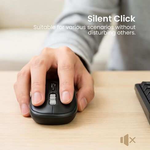 INFINMIND Wireless Bluetooth Mouse with 5 Programmable Buttons, Multi-Device, 4-Way Navigation Scroll, 5 Level DPI, Quiet Click Mice Compatible with Computer, Laptop, PC, iPad, Tablet, MacBook. in Saudi Arabia