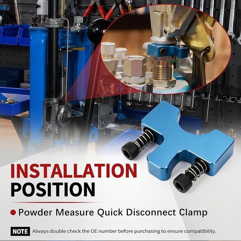 Powder Measure Quick Disconnect Clamp Fit For Dillon RL-550 RL-550B XL-650 XL-750 RL-1050 RL-1100 Super-1050 Reloading Press Blue Anodized Replaces Original Die Clamp in Saudi Arabia