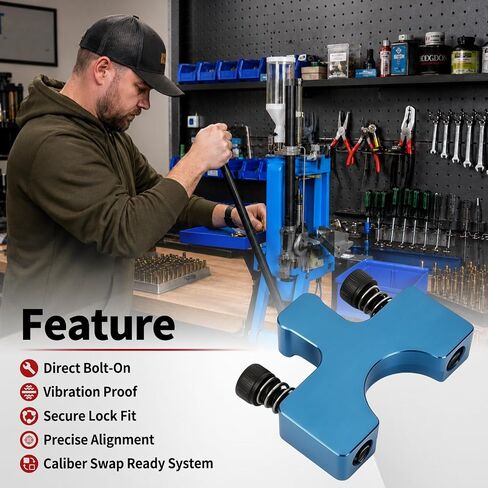 Powder Measure Quick Disconnect Clamp Fit For Dillon RL-550 RL-550B XL-650 XL-750 RL-1050 RL-1100 Super-1050 Reloading Press Blue Anodized Replaces Original Die Clamp in Saudi Arabia