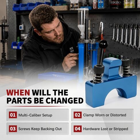 Powder Measure Quick Disconnect Clamp Fit For Dillon RL-550 RL-550B XL-650 XL-750 RL-1050 RL-1100 Super-1050 Reloading Press Blue Anodized Replaces Original Die Clamp in Saudi Arabia