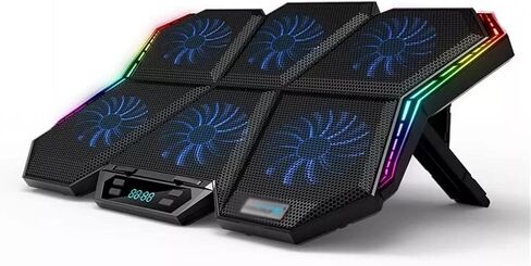 Gaming Laptop 12-17 Inch Cooling Screen Pad Cooler Stand with Six Fans in Saudi Arabia