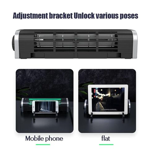 Laptop Cooler Gaming Notebook Cooling Pad Stand RGB LED Adjustable Silent 2600RPM Cable Tablet Desk Fan in Saudi Arabia
