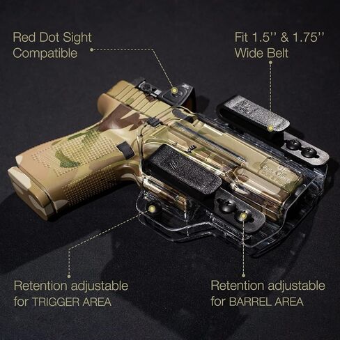 IWB Holster for S&W M&P Shield Series 3.1" Barrel - Fits M&P 9mm Shield Plus, M&P 9 Shield, M&P 9/40 Shield M2.0, Adjustable Retention & Cant, Inside Waistband Concealed Carry, Right Hand in Saudi Arabia