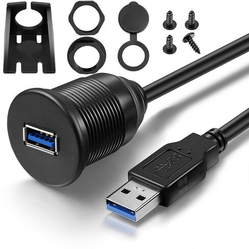USB 3.0 AUX Flush Mount Car Mount Extension Cable, 3 Feet in Saudi Arabia