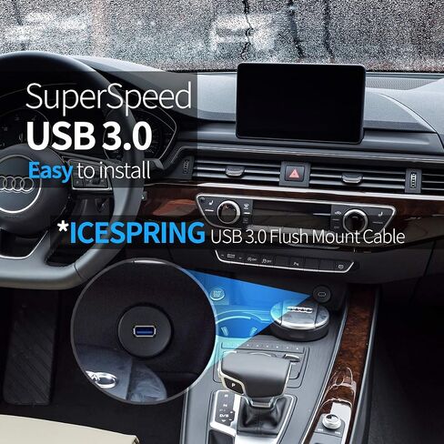 USB 3.0 AUX Flush Mount Car Mount Extension Cable, 3 Feet in Saudi Arabia