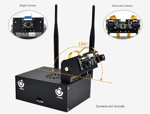Metal Case (Type C) for Both The Original and New B01 Version Jetson Nano Developer Kit Supported with Holder for Single Camera Or Binocular Camera in Kuwait