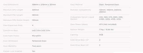 CORSAIR Crystal 280X RGB Micro-ATX Case, 2 RGB Fans, Lighting Node PRO Included, Tempered Glass - White in Kuwait