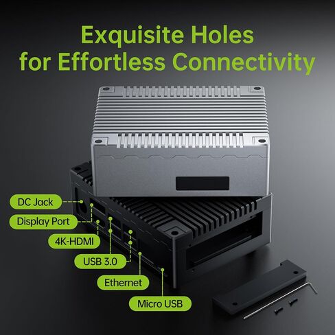 Jetson Nano Case, Aluminum Alloy Passive Cooling Case (Only Support Jetson Nano B01 4GB), Efficient Heat Dissipation, Sleek Design, Sandblasted Anodized Finish in Kuwait
