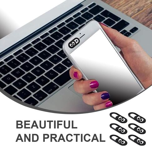 6 Pack Black ABS Camera Privacy Covers for Notebook and Phone in Kuwait