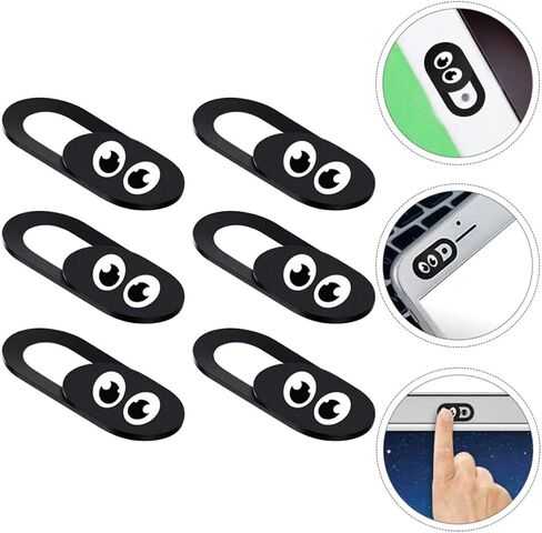 6 Pack Black ABS Camera Privacy Covers for Notebook and Phone in Kuwait