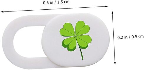 6pcs Webcam Cover Slide Ultra Thin Green Abs Four Leaf Clover in Kuwait