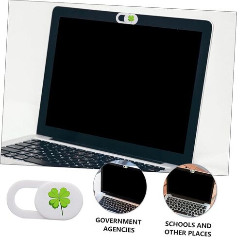 6pcs Webcam Cover Slide Ultra Thin Green Abs Four Leaf Clover in Kuwait