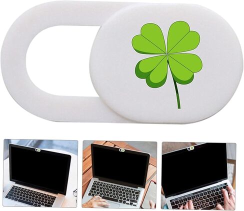 6pcs Webcam Cover Slide Ultra Thin Green Abs Four Leaf Clover in Kuwait