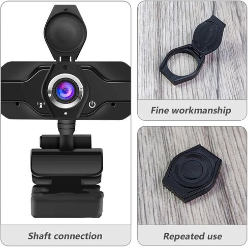 6pcs Webcam Privacy Cover Adhesive Abs Black for Laptop Camera in Kuwait