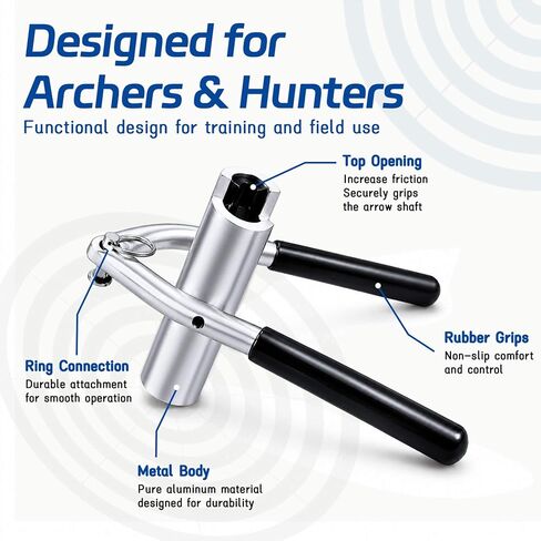 Arrow Puller, Arrow Puller Gripper - Aluminum Archery Tools for Crossbow Targets & Target Practice, Arrow Removal Tool with Ergonomic Grip & Storage Pouch for Outdoor & Range Use in Kuwait