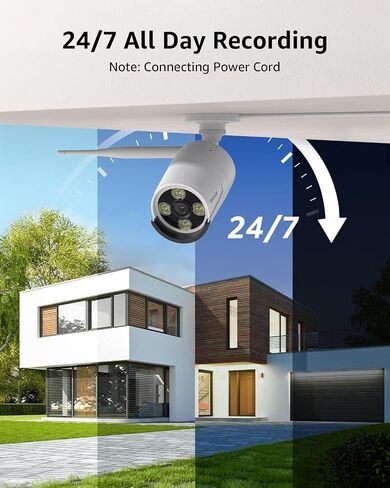 ANNKE 2Pcs 2K Add-On Wi-Fi Outdoor Security Cameras, 3MP Wireless IP Camera in Kuwait